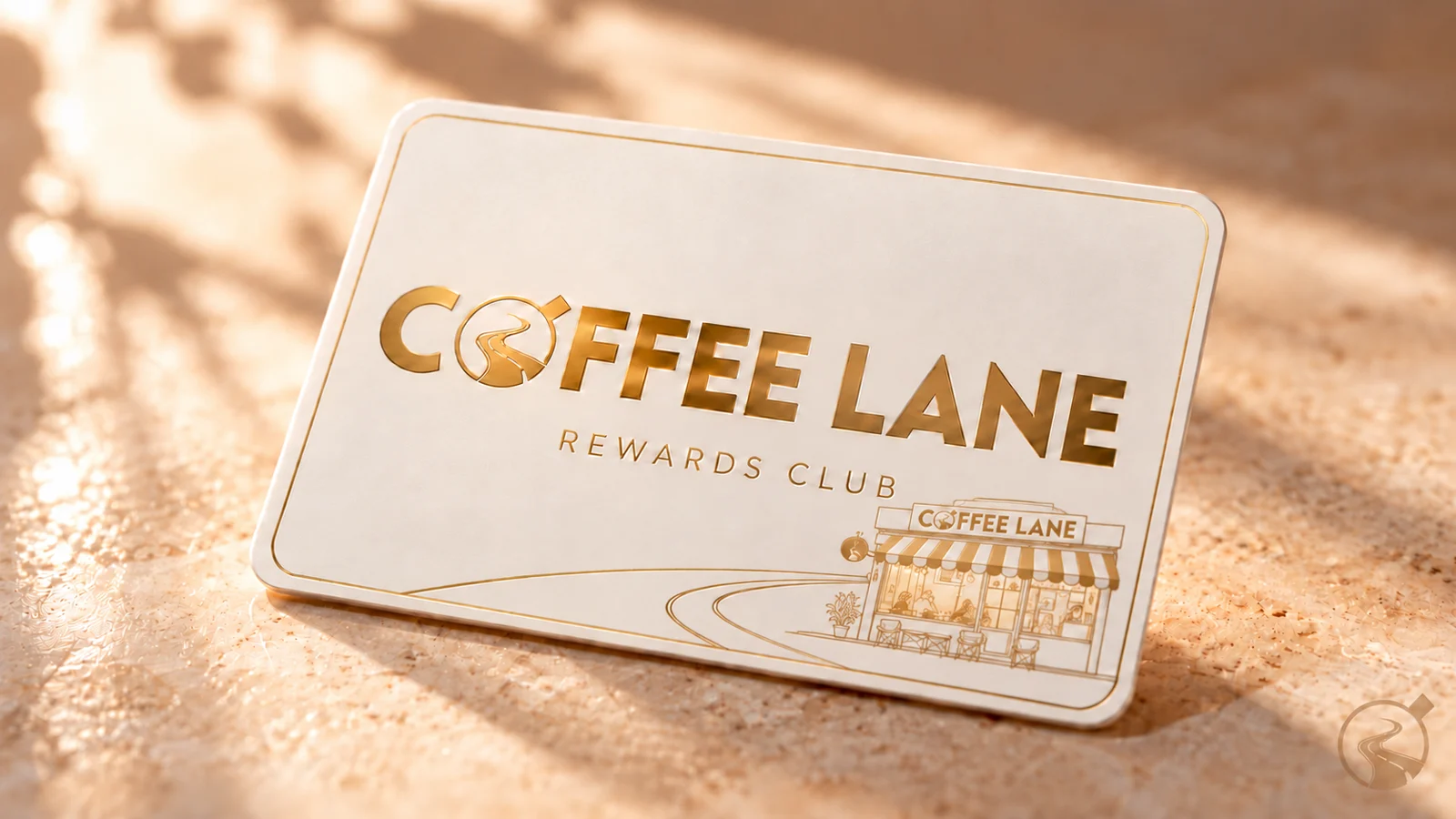 A loyalty-card concept extending the brand identity.