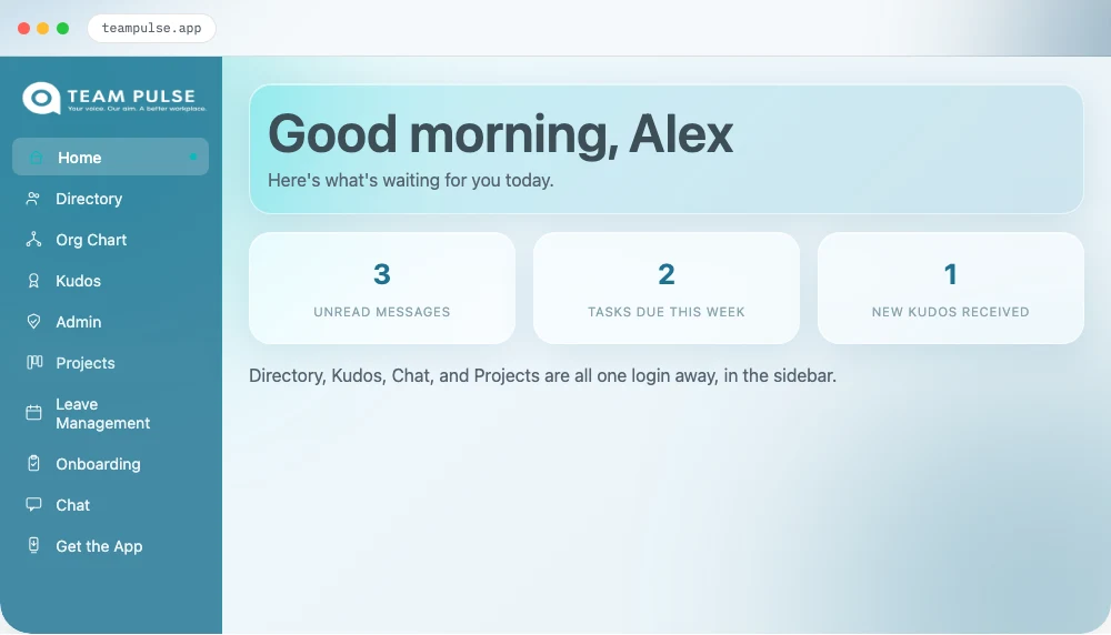 Team Pulse — A shared home for the everyday work of a team.